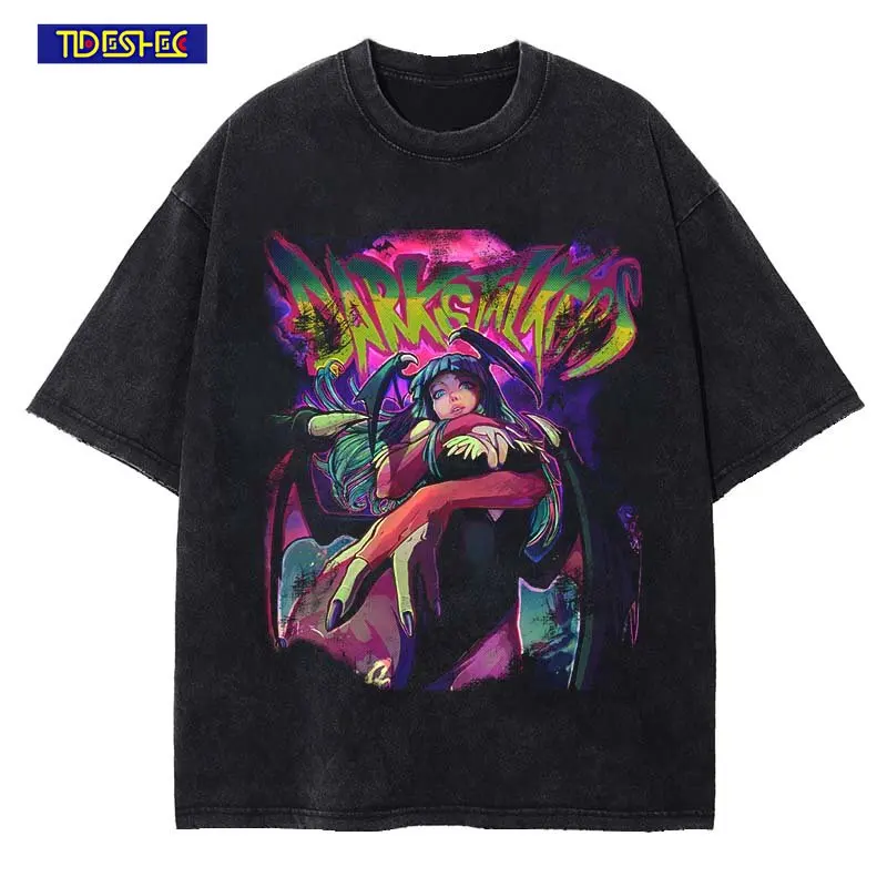 

2023 Oversized Men Anime Pattern T-shirt Summer Japan Unisex Streetwear Fashion Comic Print Tshirt Hip Hop Men Cotton T Shirt