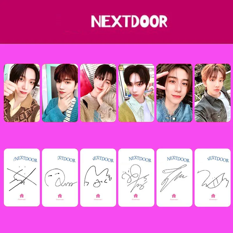 6 unids/set KPOP BOYNEXTDOOR 2024 calendario tarjeta álbum LOMO tarjetas saludos KIM YUNHE LEEHAN regalo postal foto tarjeta