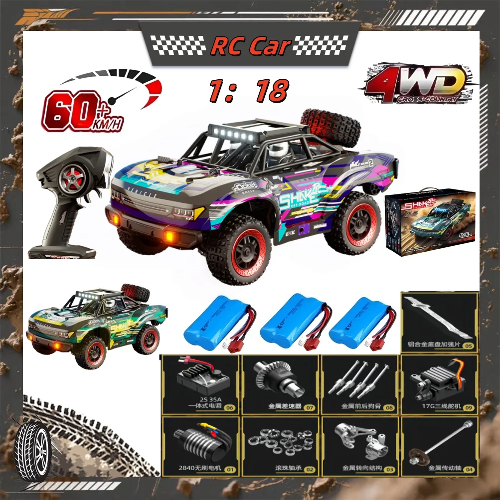 

C8820 4X4 Electric Remote Control Car 1:18 2.4GHz Off Road Truck Model Climbing Toys Birthday Christmas Gift For Man Kids
