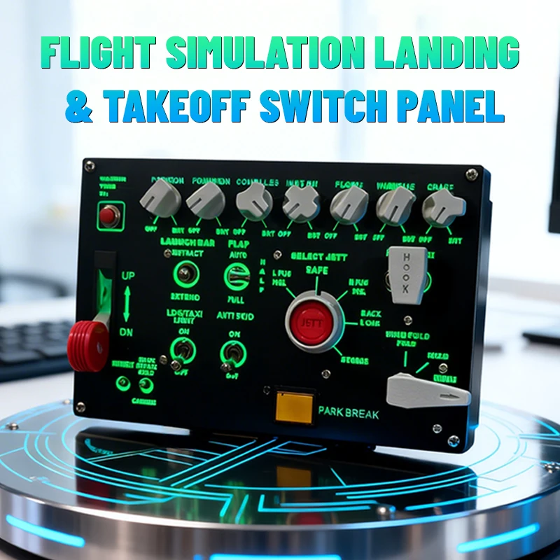 Flight Simulator Panel D101 F/A-18 Universal Carrier Landing Switch Panel for DCS Cockpit Backlit Controller Panel Landing Gear