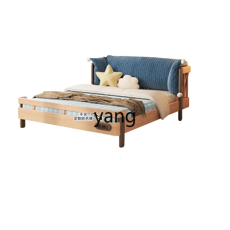 CX-cama de madera maciza para niños y niñas, bolsa suave extraíble y lavable, 1,5 M