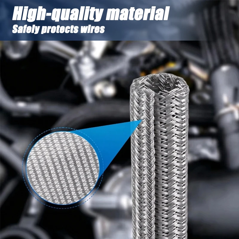 Self-Closed Cable Sleeve 3mm - 32mm PET Braided Expandable Auto Line Protection Loom Split Sheath Wire Wrap Organizer 3/5/10M