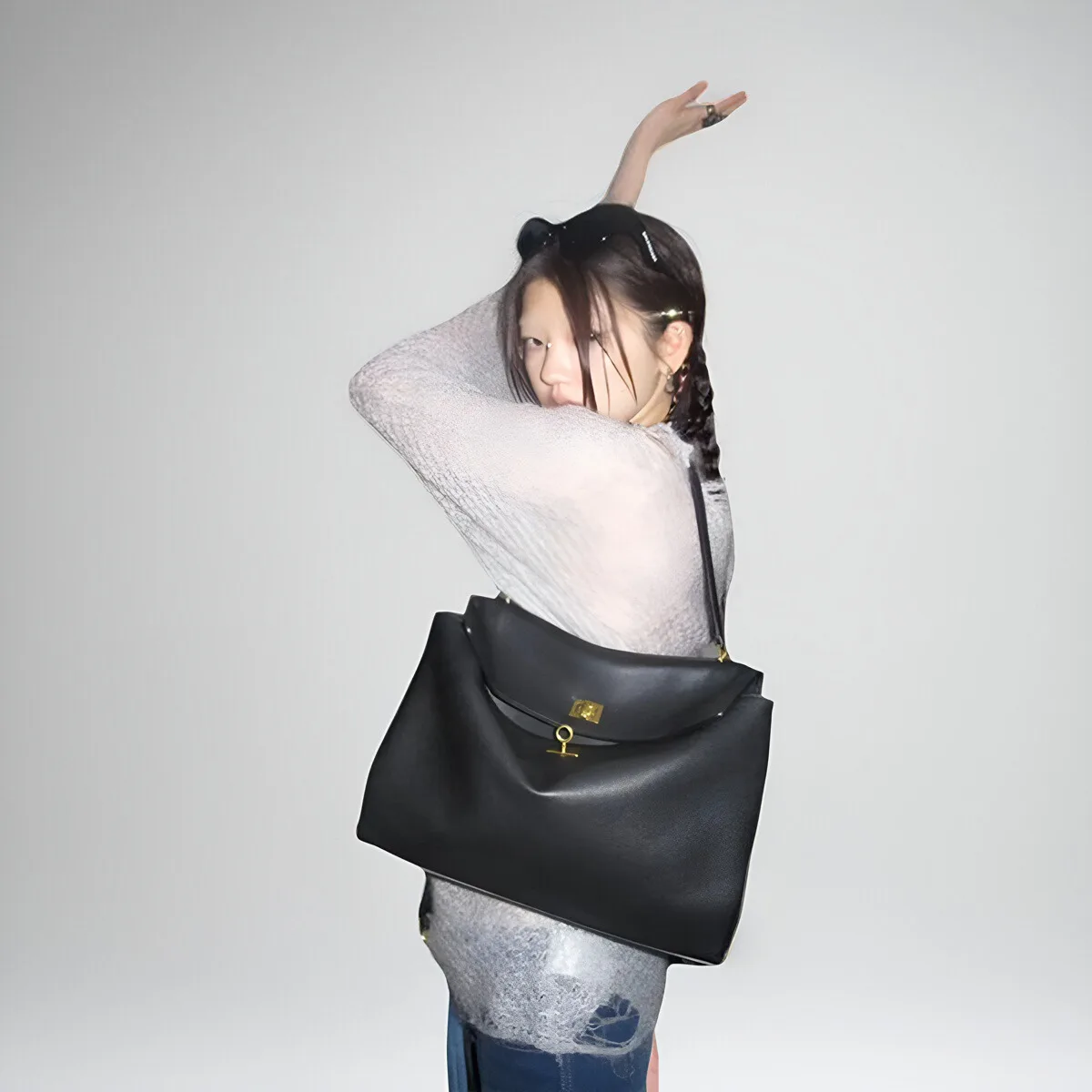 

Большая женская сумка-тоут Capaci, сумка для подмышек, ручная сумка через плечо Briti Sle, мягкая ручка, Lo Bule Closure