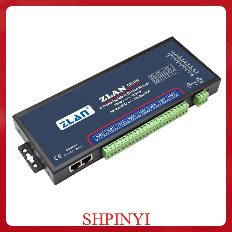 

Лидер продаж, 8-портовый RS485 в Ethernet ZLAN5840I, изолированный шлюз Modbus TCP в Modbus RTU, изолирующий последовательный преобразователь TCPIP