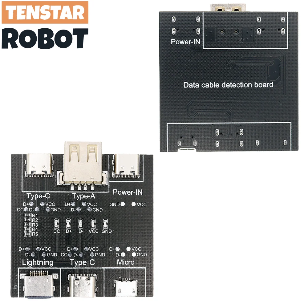 Placa de detecção de cabo de dados dt3 tipo-c micro usb c testador de cabo curto-circuito liga/desliga ferramenta de diagnóstico de comutação para ios android
