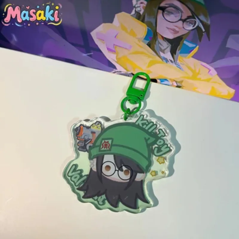 VALORANT Acrylic Keychain Clove Jett Sage Reyna Yoru Iso Raze Gekko Ultra‑Lightweight Portable Car Rearview Mirror Decor Gift