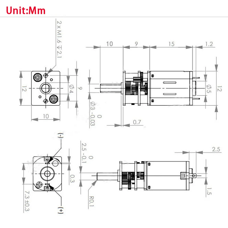 Micro Metal Geared Motor with Gear, DC 3V, 6V, 12V, N20, 15rpm, 30rpm, 50rpm, 60rpm, 100rpm, 200RPM, 300RPM,500rpm, 1000rpm