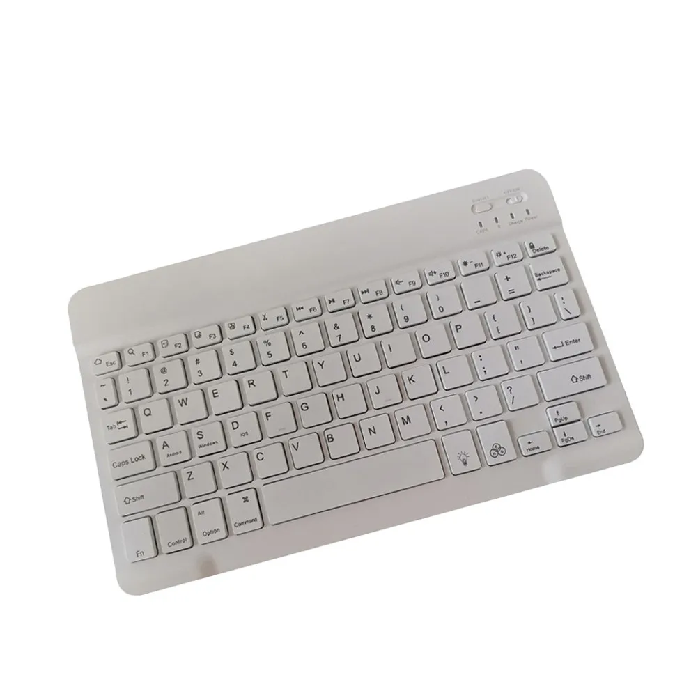 Wireless Keyboard 10 Inch White Colorful Backlight Computer Phone Tablet Keyboard Design Portable