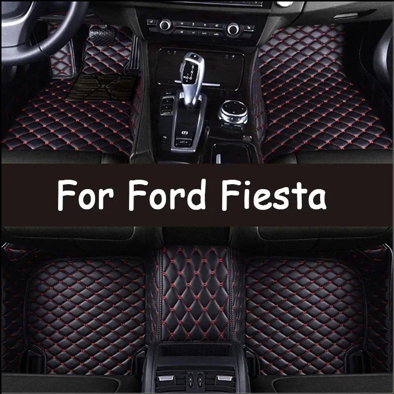 

Автомобильные коврики для Ford Fiesta 2009 2010 2011 2012 2013 2014 2015 2016 2017, пользовательские автомобильные подушечки для ног, аксессуары для интерьера 0530