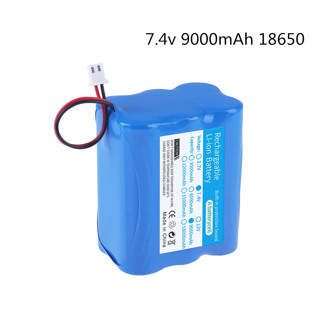 

7,4 В 18650 литиевый аккумулятор 2S 9000 мАч для рыбалки