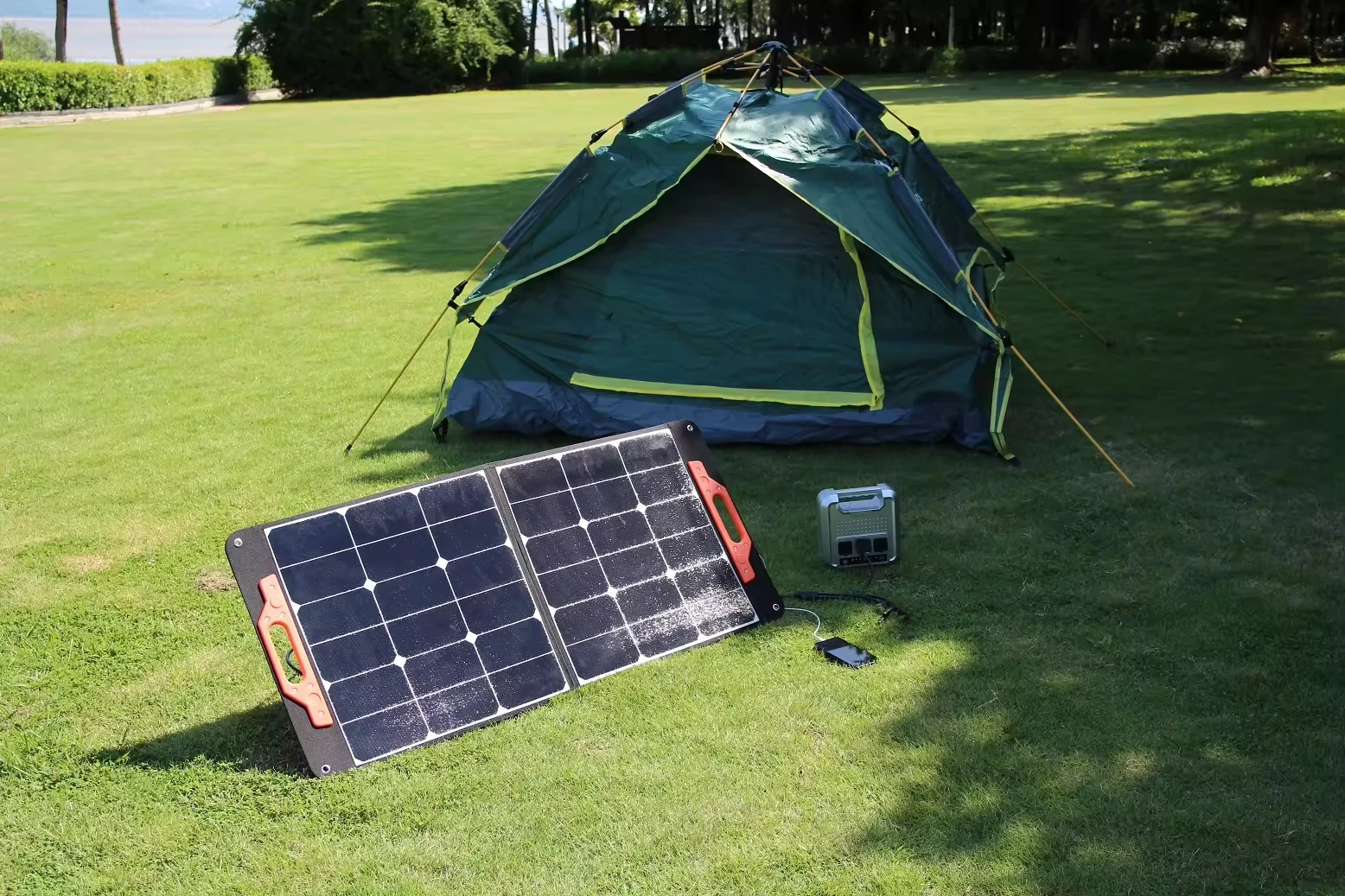 Glory Solar Foldable Panel Bag para gerador solar e dispositivos USB, Compatível com a maioria das centrais elétricas, 100W