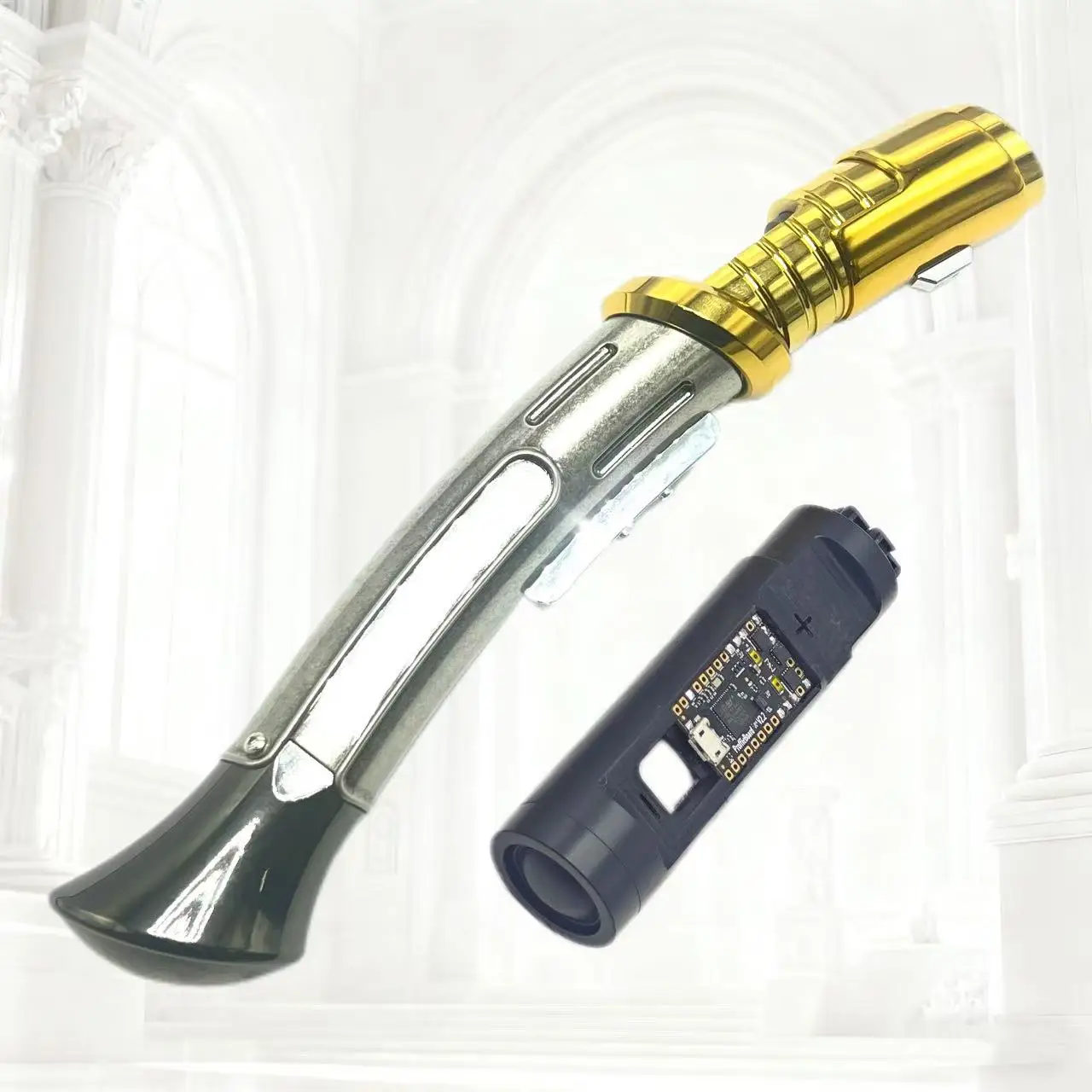 

С электронным сердечником, изогнутая ручка зала, пиксельный световой меч, лазерный меч Proffie2,2,2, тяжелый дуэт, гладкие качели, косплей, игра, реквизит для фильмов