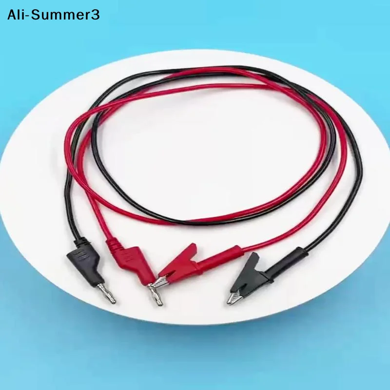 1/2Pcs Double End Test Lead Wire Line Electrical Voltage 4mm Banana Plug Alligator Clip Crocodile 15A Multimeter DIY Test Wires