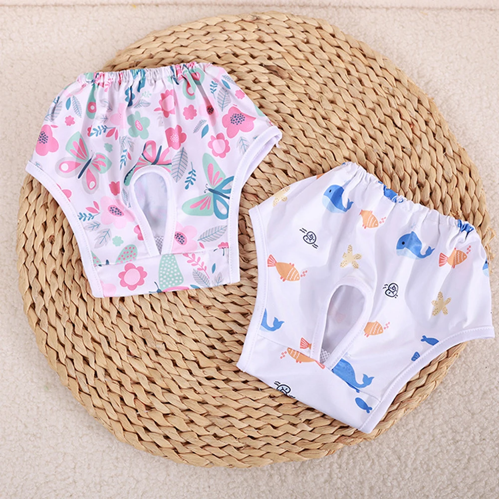 Washable Dog Diapers Physiological Pants Cute Cartoon Print Female Dog Diaper Underwear Dog Sanitary Panties pa?ales para perros