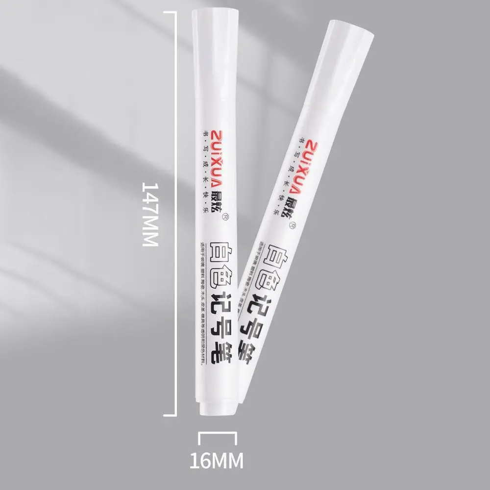 3pcs Waterproof White Permanent Paint Pen Not Easy To Fade Smooth Writing White Marker Pens Wear Resistant Quick Drying
