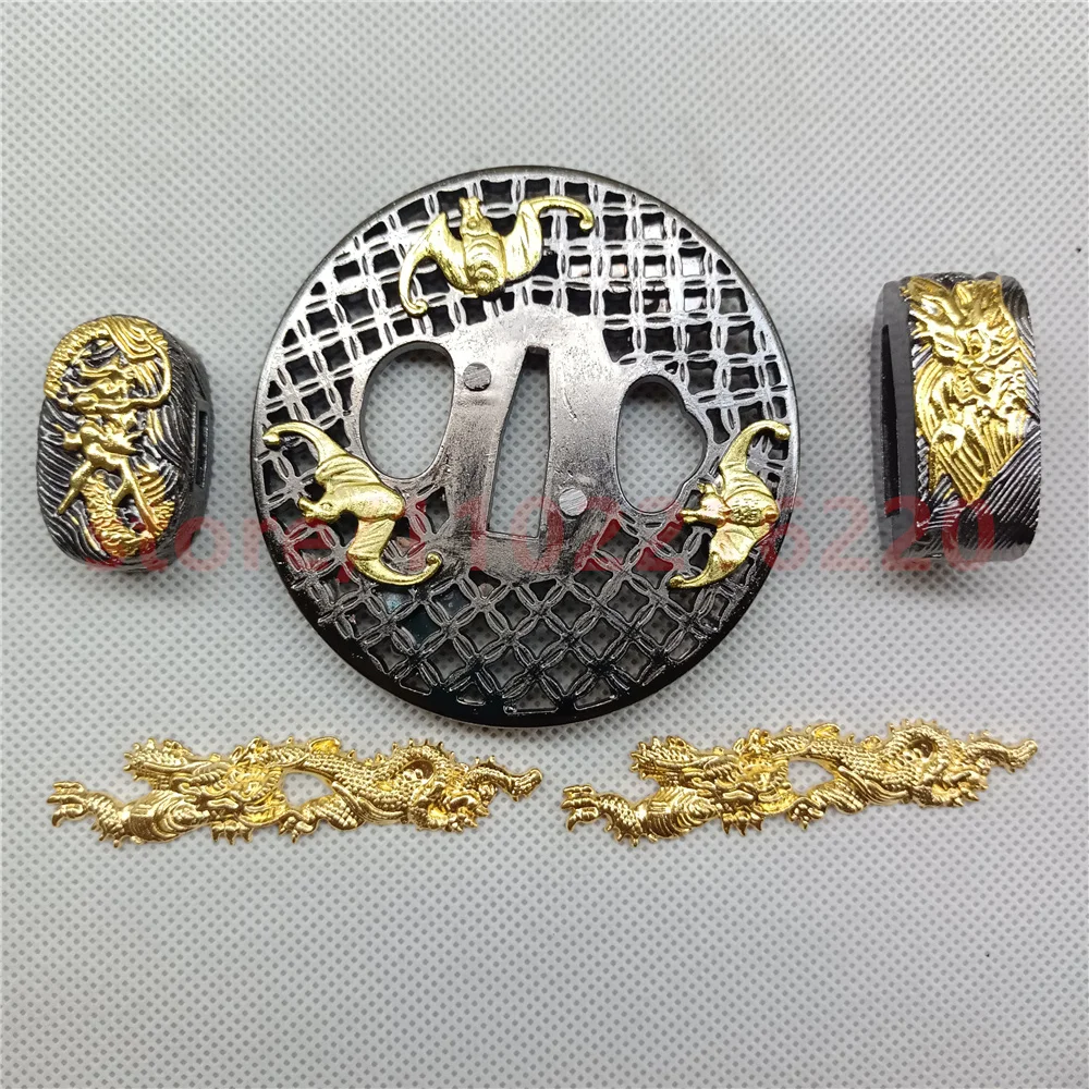 Wonderful Alloy Tsuba Handguard Guard Fuchi Kashira Menuki For Real Japanese Japan Samurai Katana Sword FIttings New