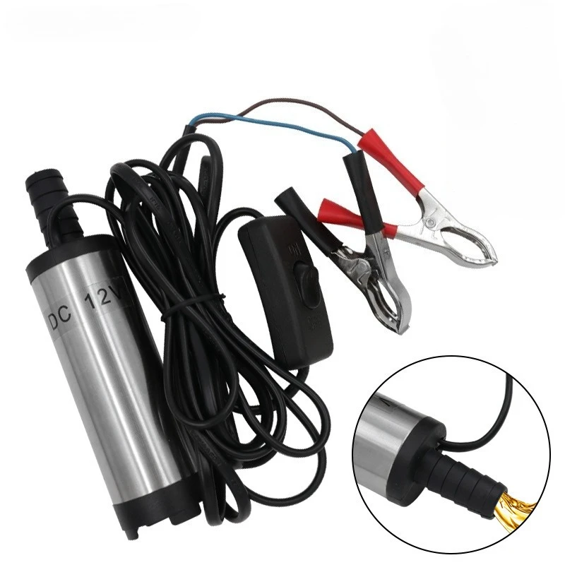 전기 연료 이송 펌프 물 오일 이송 연료 주입 잠수 펌프 디젤 물 펌프 12V 38mm 자동차 오토바이용