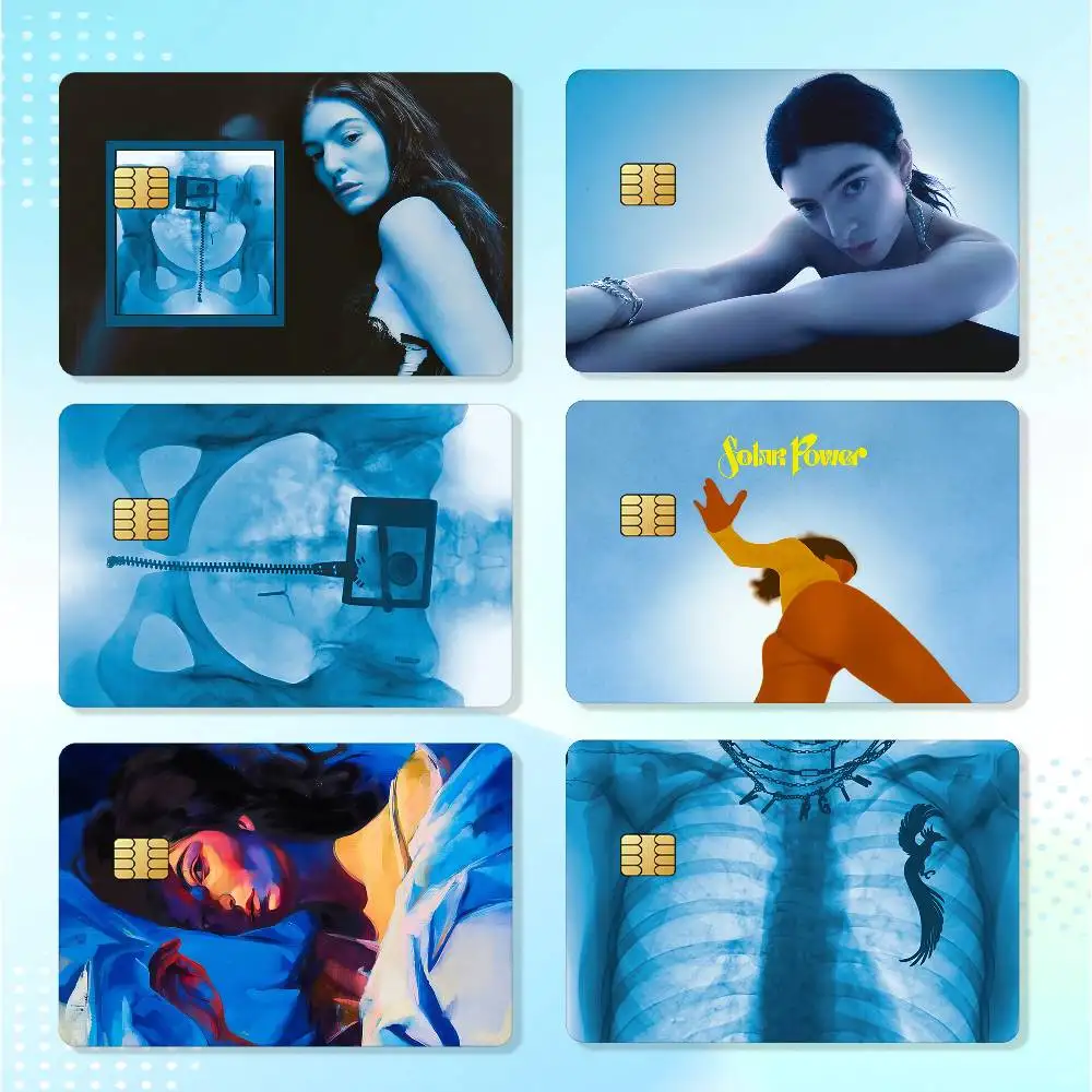 Singer L-Lorde Virgin Matte Card Stickers For Credit Cards Debit Cards And Transit Cards 4Pcs