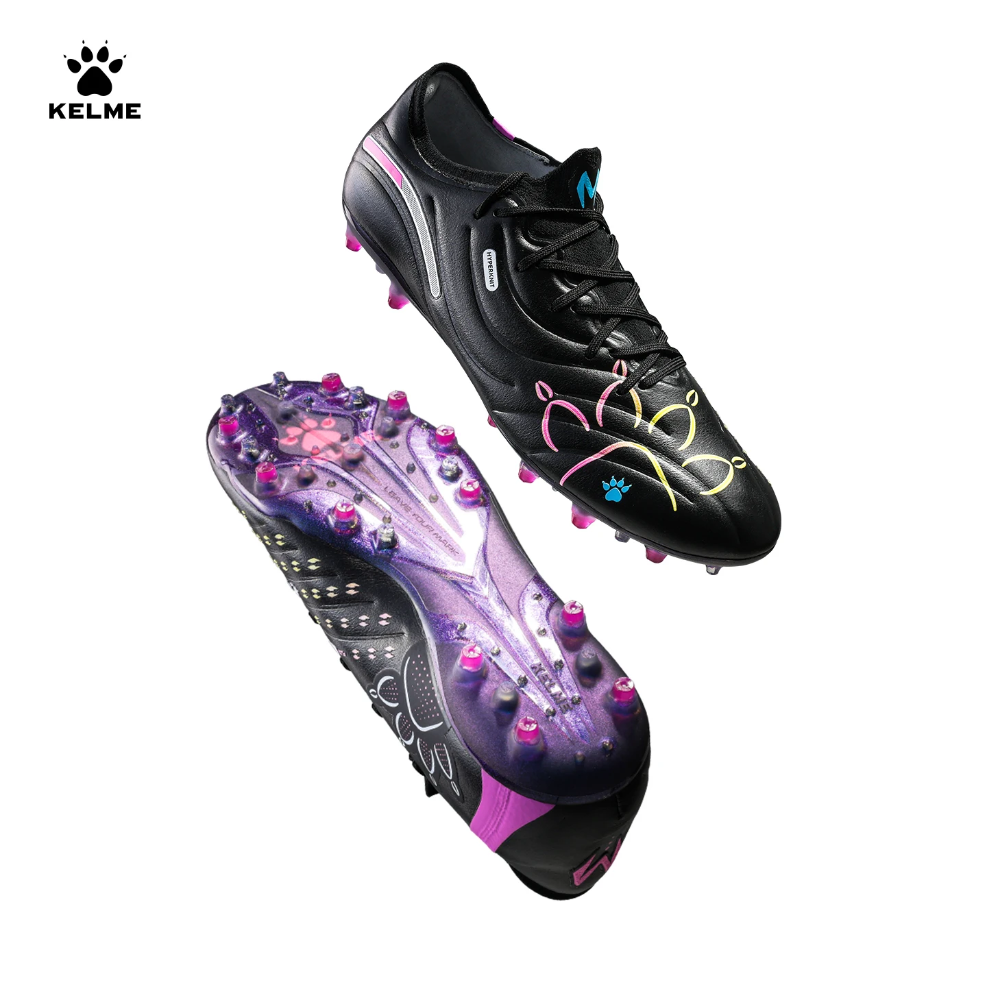 Kelme Men's Football Shoes Adult Mg Short Spikes Artificial Turf Training Football Boots Indoor Anti-slip Soccer Shoes