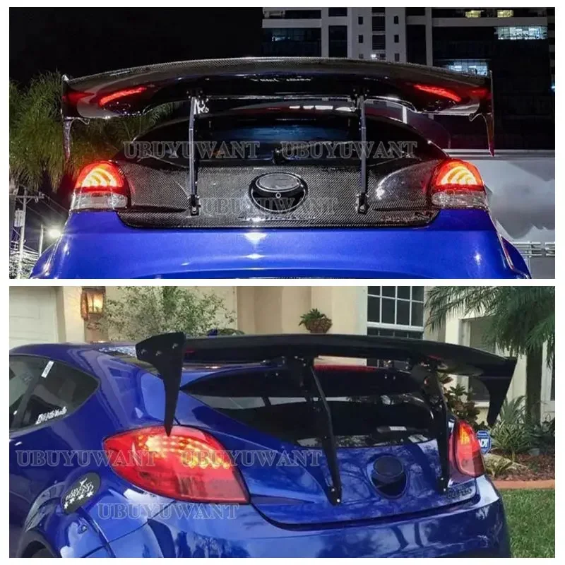 

Carbon Fiber Rear Boot Wing Spoiler Rear Roof Spoiler Wing Trunk Lip Boot Cover Car Styling For Hyundai Veloster RSW