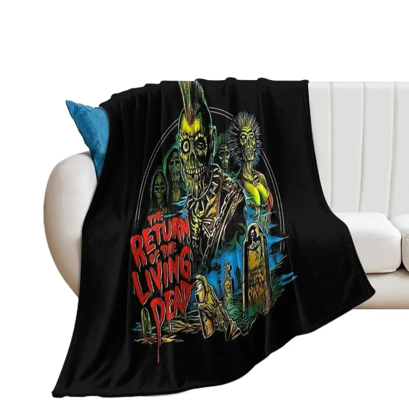 Return of the Living Dead Tarman Poster Art Throw Blanket Luxury for sofa Hair Blankets