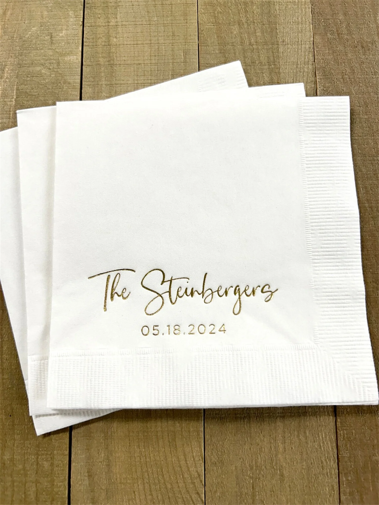 50 PCS Personalized Napkins Personalized Napkins Wedding Anniversary Engagement Printed Custom Monogram Cocktail Beverage Lunche