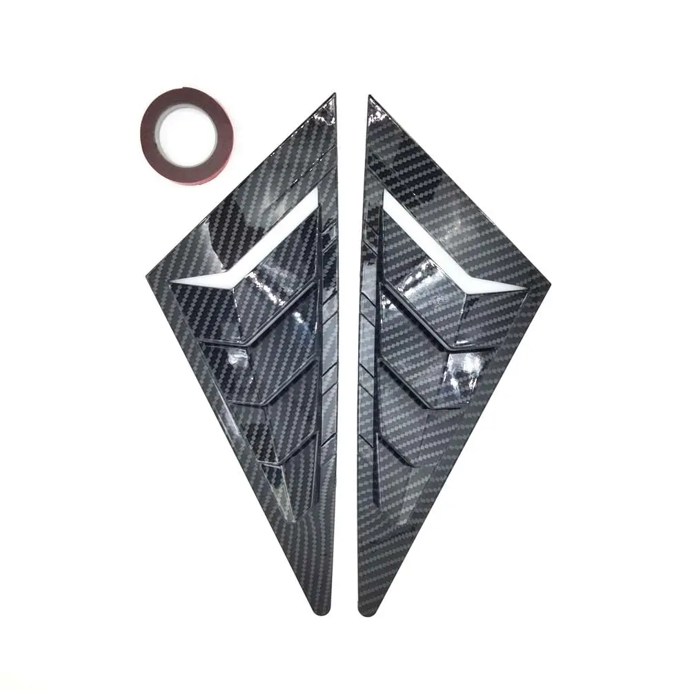 

Carbon Fiber Look Front Quarter Window Louver Shutter Trim For Honda Civic 06-11