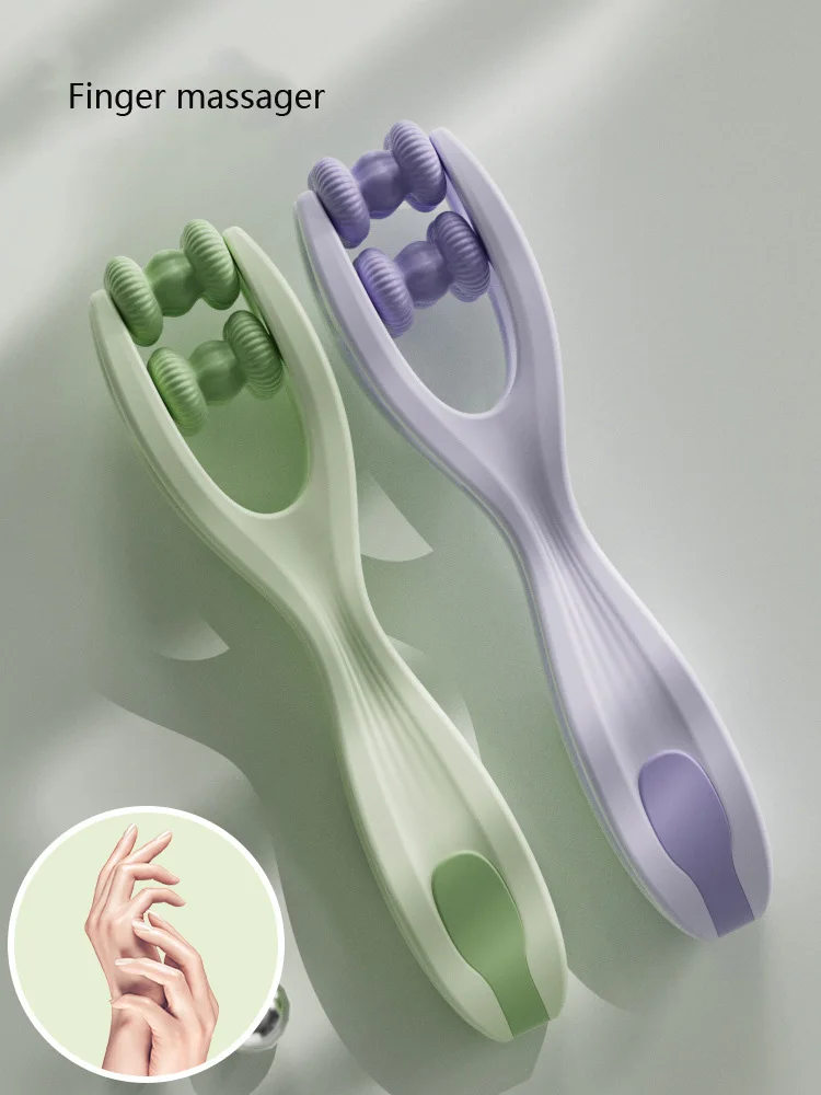 Easy Use Relieve Finger Fatigue Promote Blood Circulation Portable Roller Finger Massager Double Roller Finger Trainer