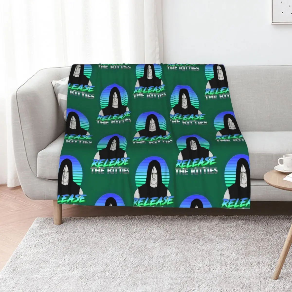 Release The Kitties. Throw Blanket christmas decoration Flannel Fabric wednesday Luxury St Luxury Designer Flannel Blankets