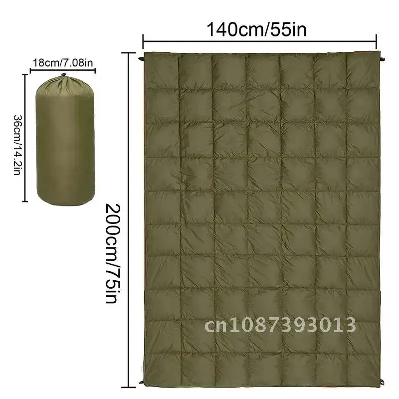 キャンプダウンブランケットソフト軍事防水ポンチョライナーキルトハイキング旅行アクセサリーパッドマット屋外睡眠超軽量