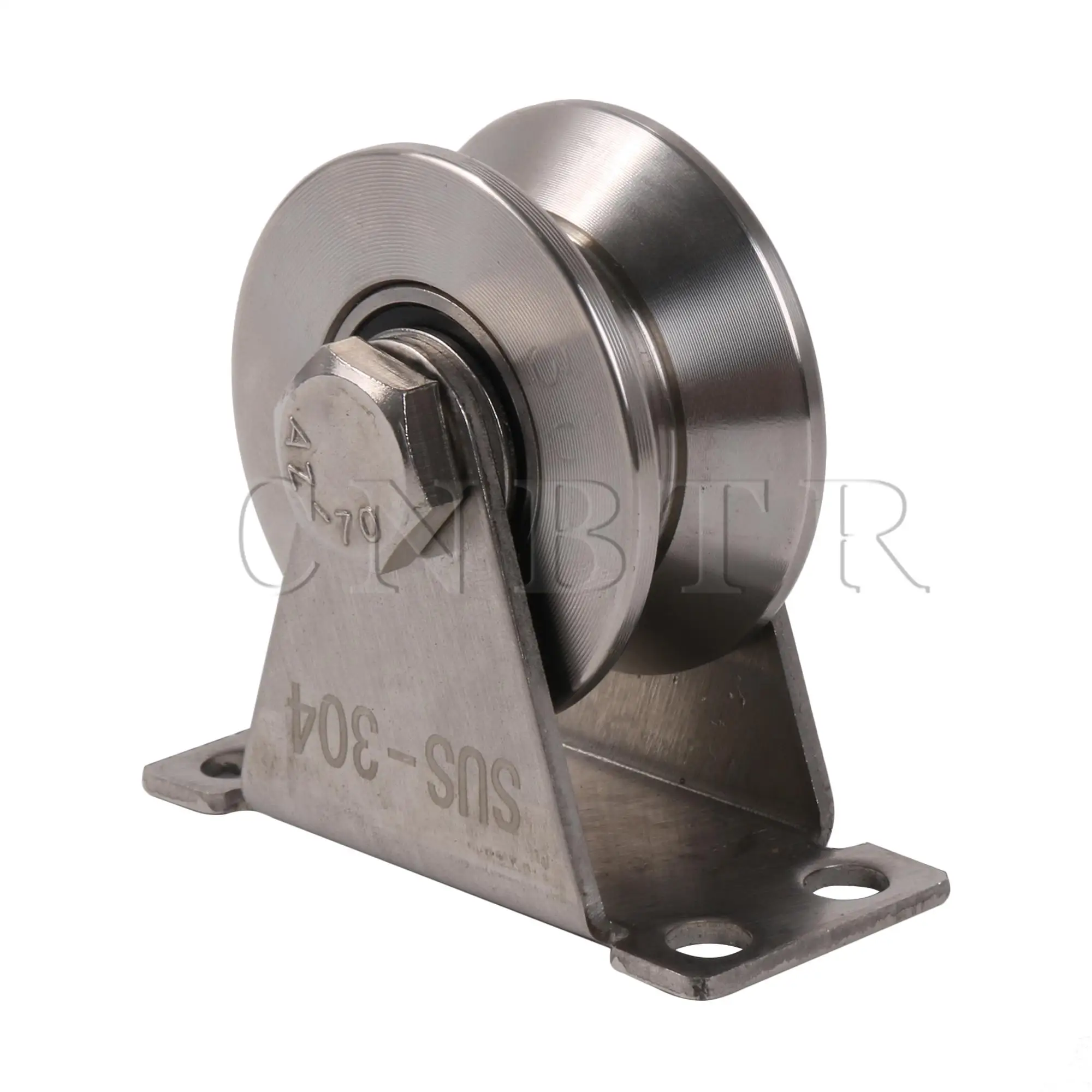 CNBTR V-Shaped Bracket Wheel Roller Pulley with Bracket 1.89