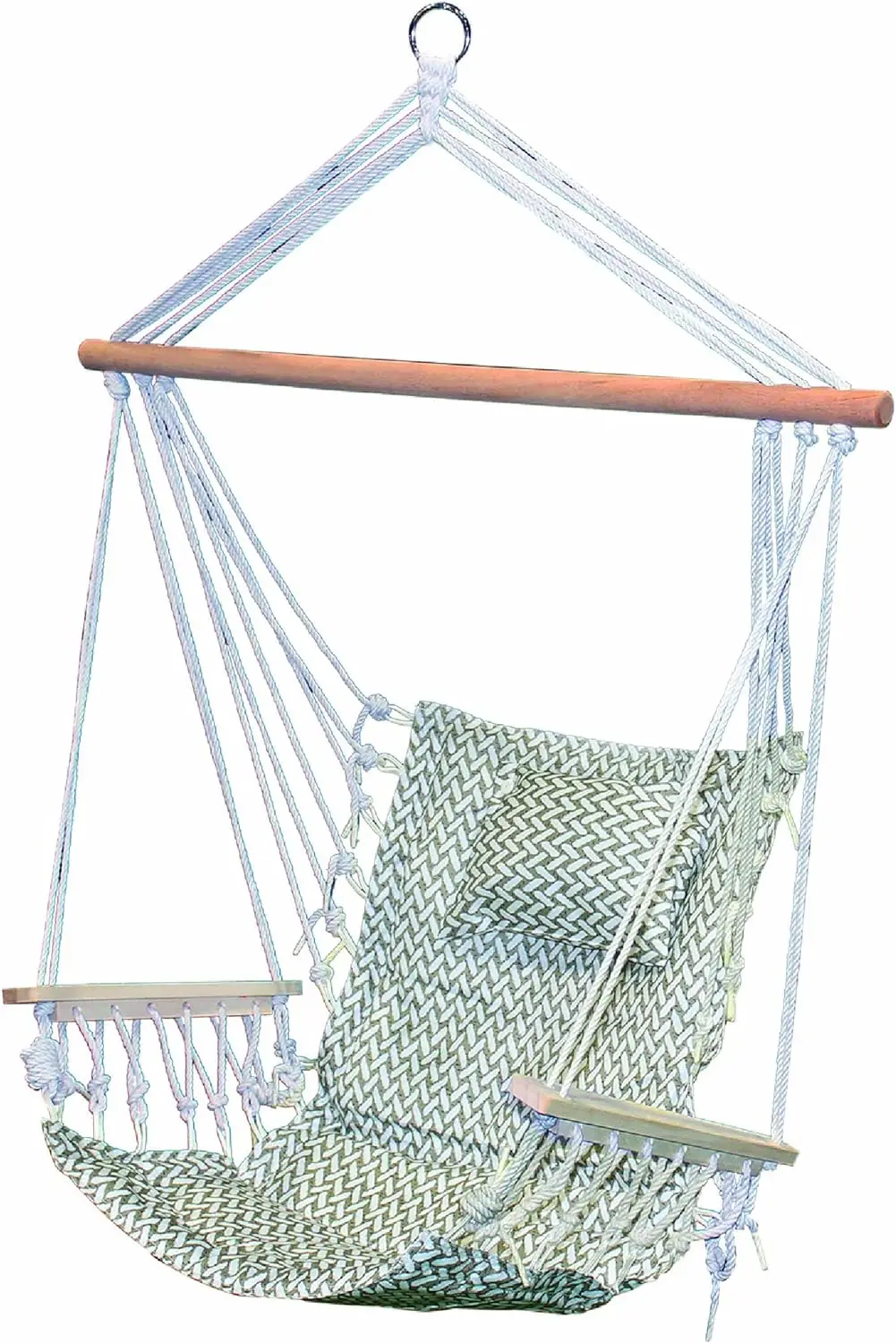 

Hammo Chair Hanging Rope Swing, *12 Patterns, Quality Comfortable And Breathable Fabric - Indoor/Outdoor - Grey Herringbone