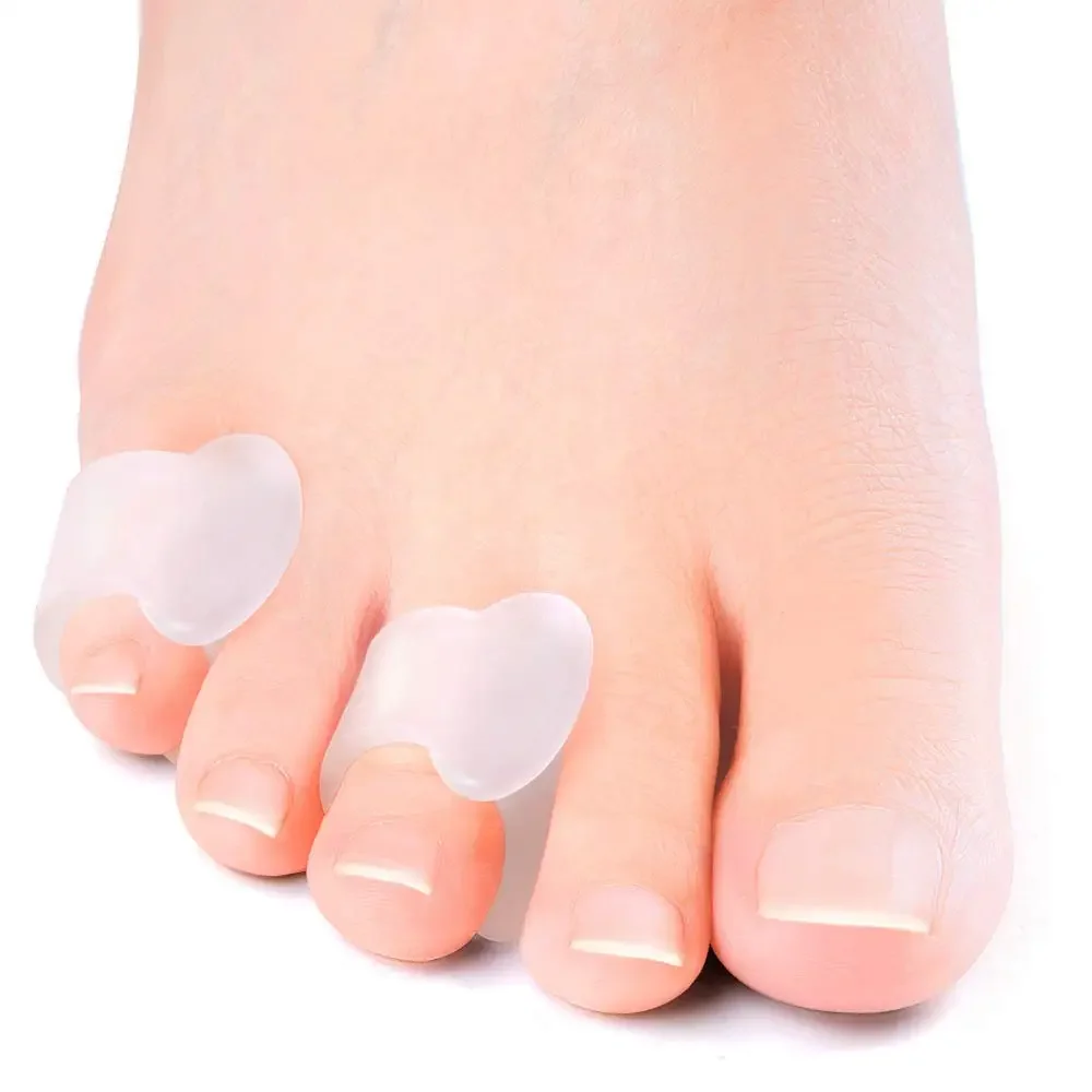 2pcs=1pair Gel Toe Separator Bunion Corrector Hallux Valgus Small Toe Sleeves for Preventing Rubbing & Reducing Pressure