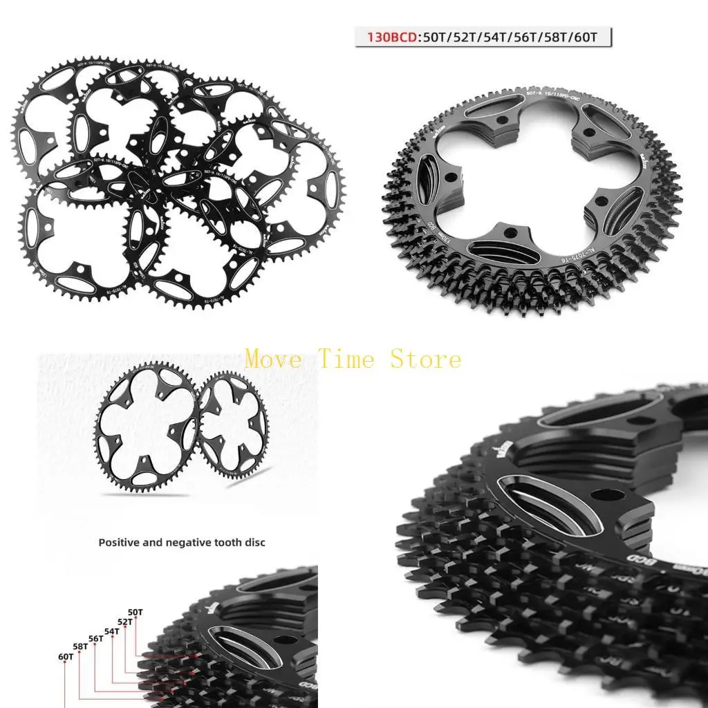 92ME 130BCD 50/52/54/56/58/60T Round Narrow Wide MTB Road Bike Chainwheel Chainring