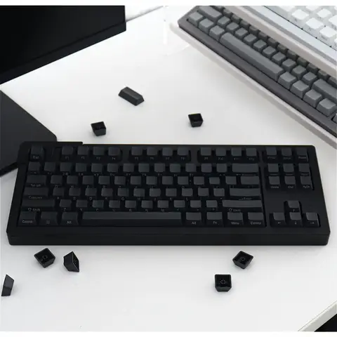 Side Engraved Translucent  Keycaps  108 Keys Simple Black White for 60/64/84/98/108 Gaming Mechanical Keyboard MX Switch