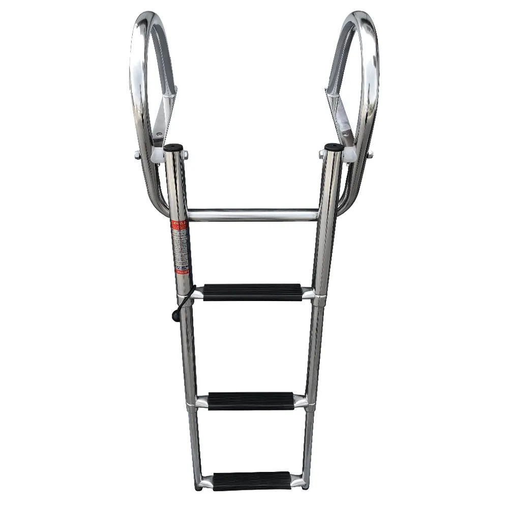 Thickened stainless steel marine sewer ladder, speedboat yacht folding handrail ladder, swimming boarding ladder pontoon stern l