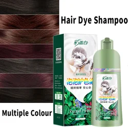 Plant Bubble Hair Color Shampoo One Wash To Color Men and Women Coloring Hair Dye Cream Natural Black Covering White Hair Dye