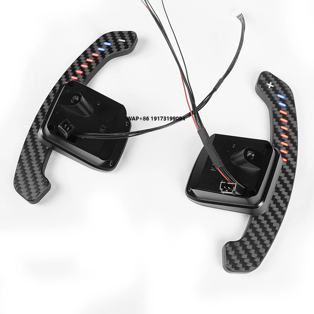 

Car Interior Kits 1 MOQ Real Carbon Fiber Led Paddle Shifter Magnetic Black Trendy Style camaro 2012 Paddle Shift