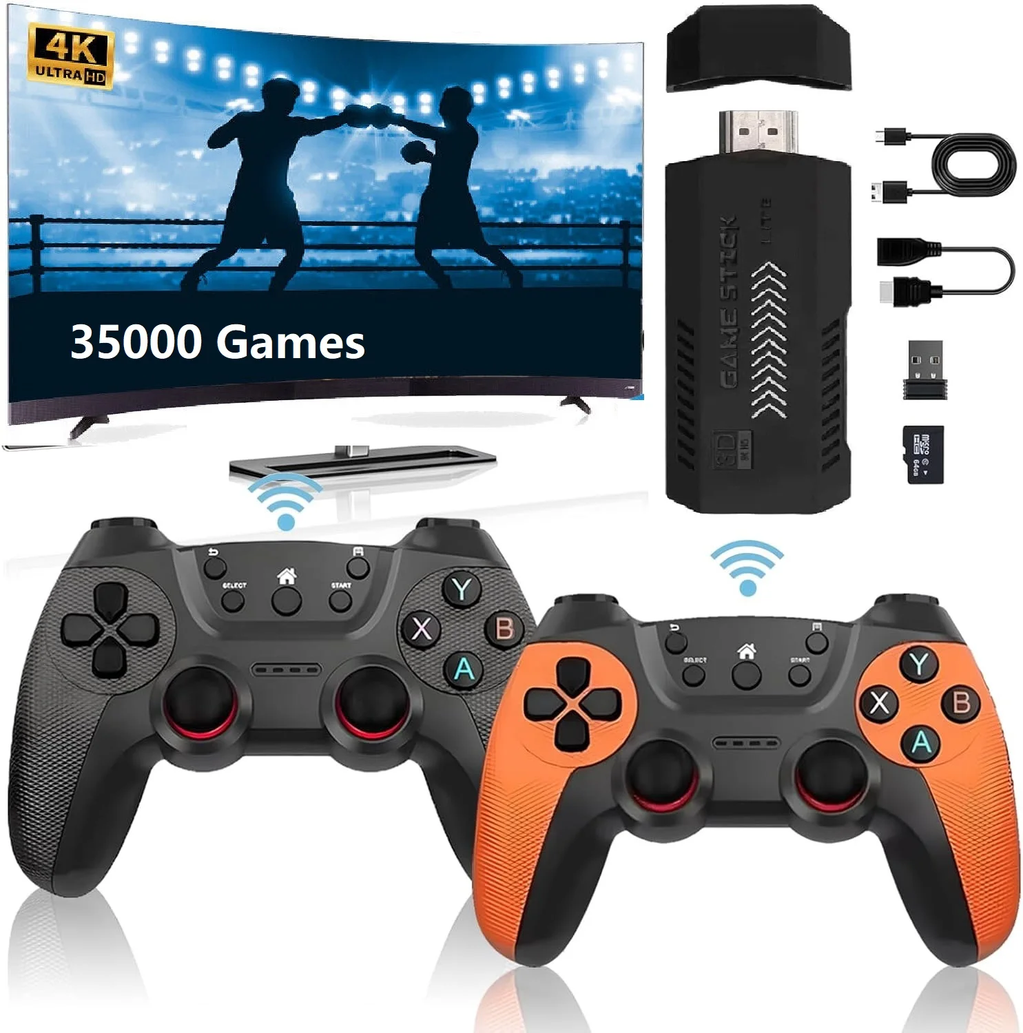 

Ultra Gaming Stick 4k Output Retro Game Console Home Game Console Classic 64GB 30000 Games