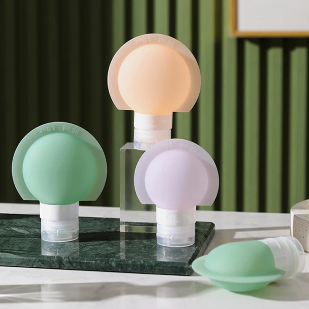 Botella dispensadora de silicona portátil para champú, contenedor de almacenamiento de Gel de ducha, tubo exprimible, botella de loción rellenable,