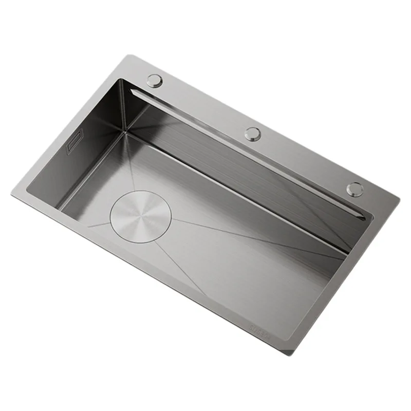 

Sink, kitchen, sink, stainless steel, large single tank, household, sink