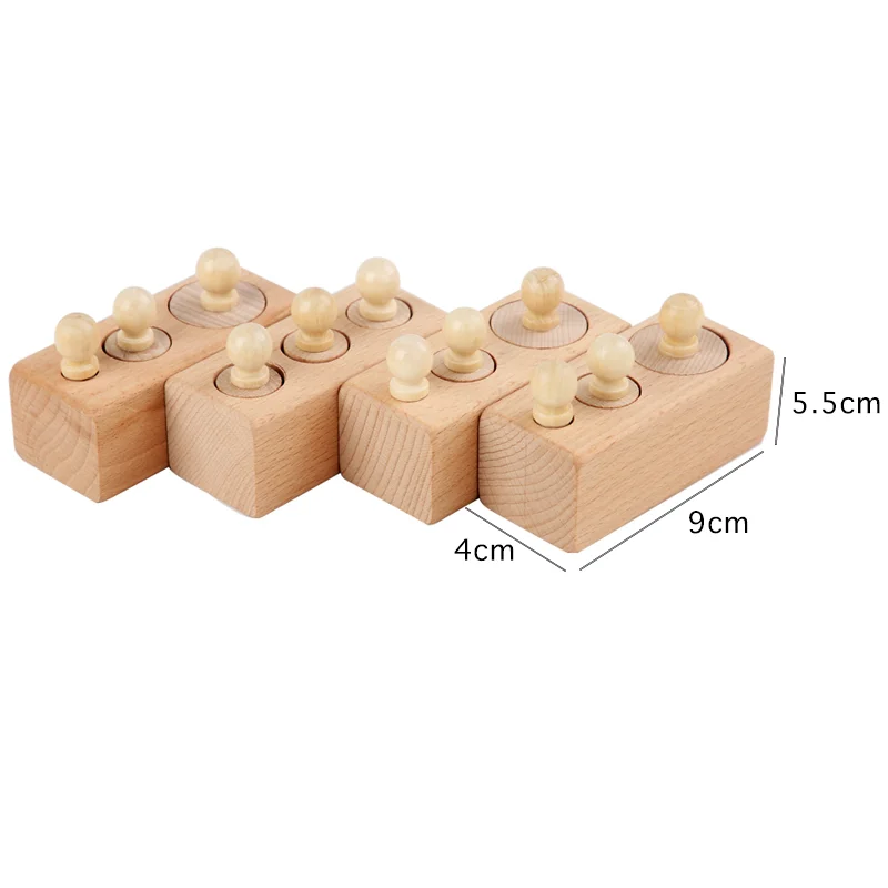 Baby early education intellectual development toys, Montessori cylinder socket, sensory color cognitive blocks