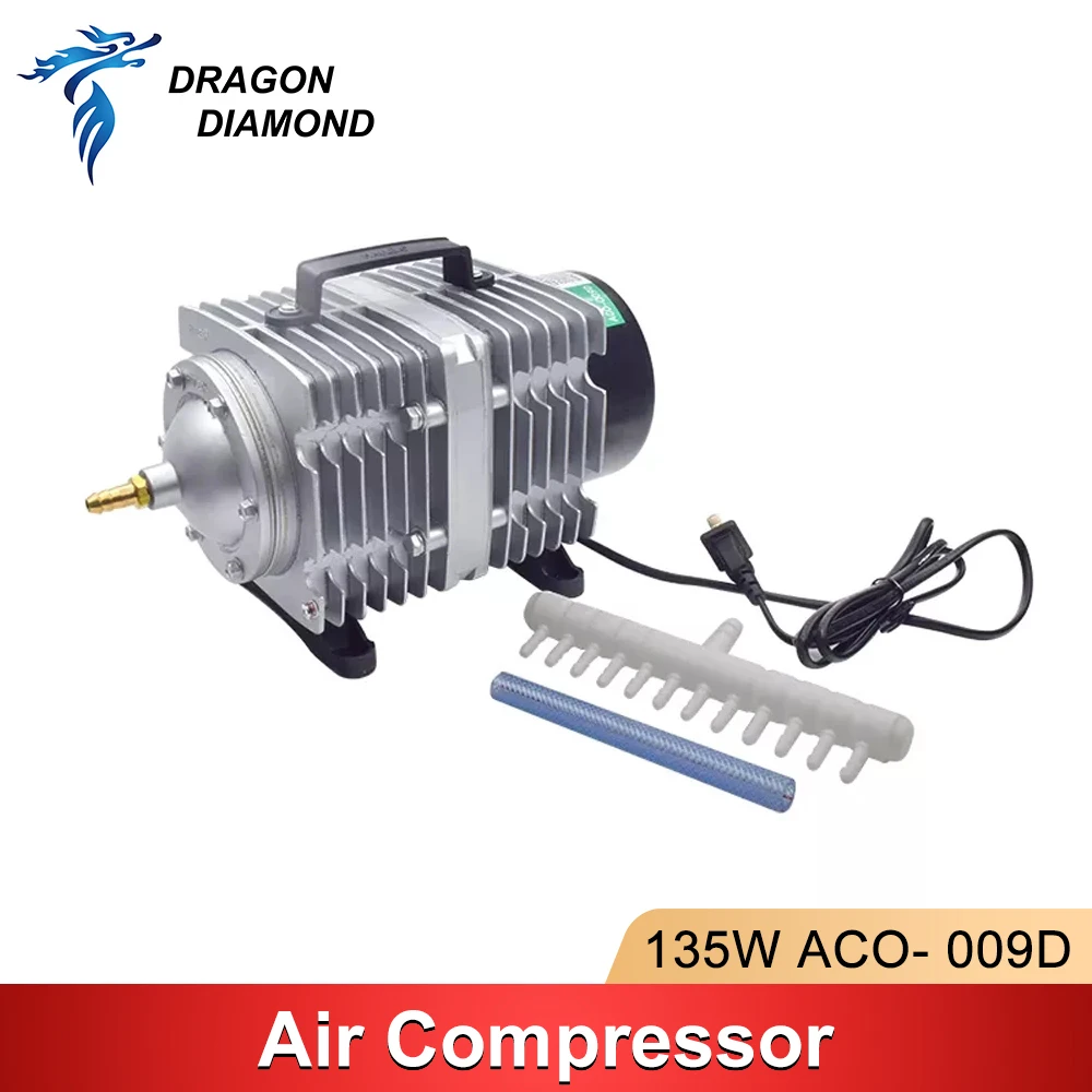 ACO-009D 135W Air Pump Compressor AC 110V/220V Air Assist Electrical Magnetic For CO2 CNC Laser Engraving Cutting Machine