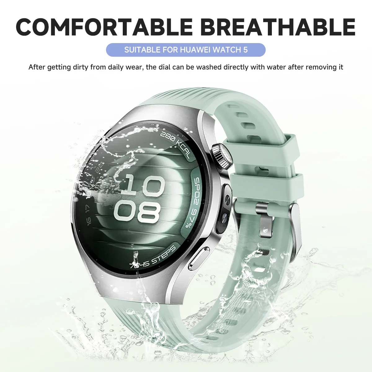 Ремешок силиконовый браслет для Huawei Watch5 42 мм 46 мм мягкий сменный силиконовый ремешок для умных часов для Huawei Watch 5 ремешков