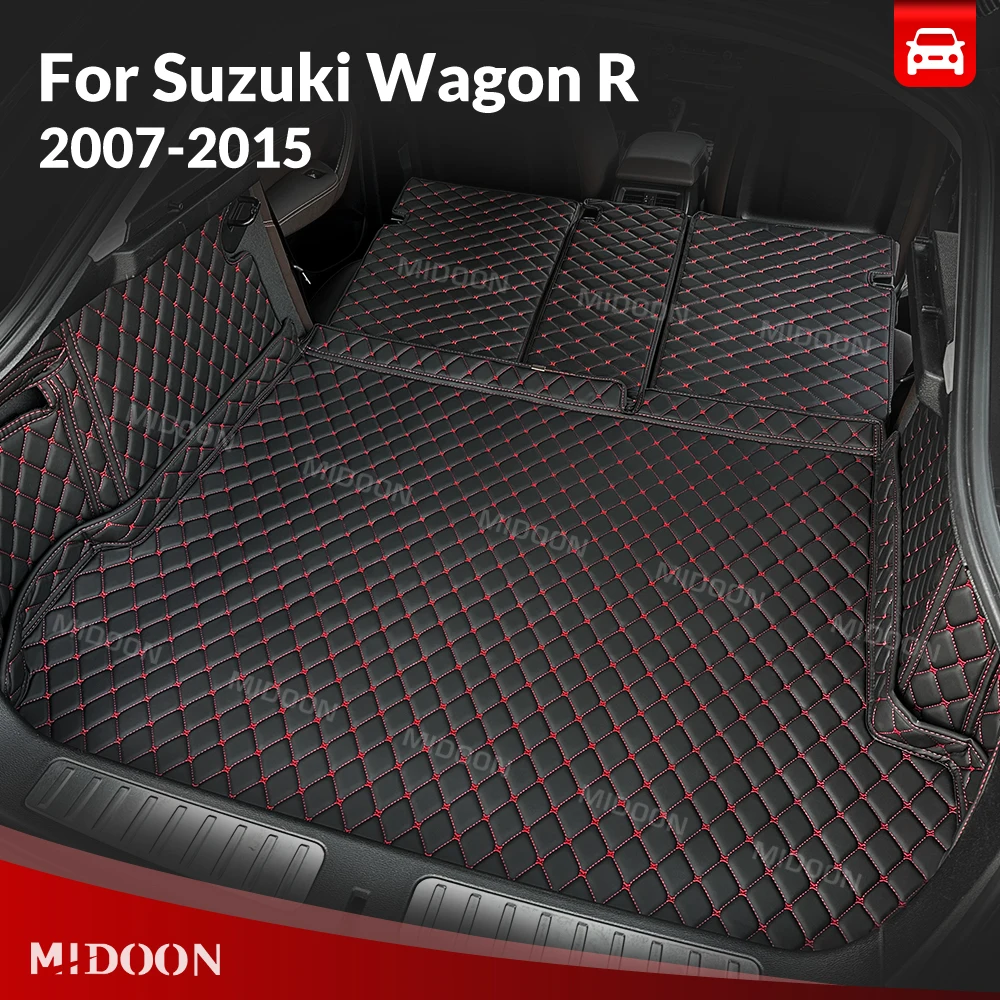 

Автомобильный коврик в багажник с полным покрытием для Suzuki Wagon R 2007-2015, защитный коврик от загрязнений, вкладыш в багажник, аксессуары для салона