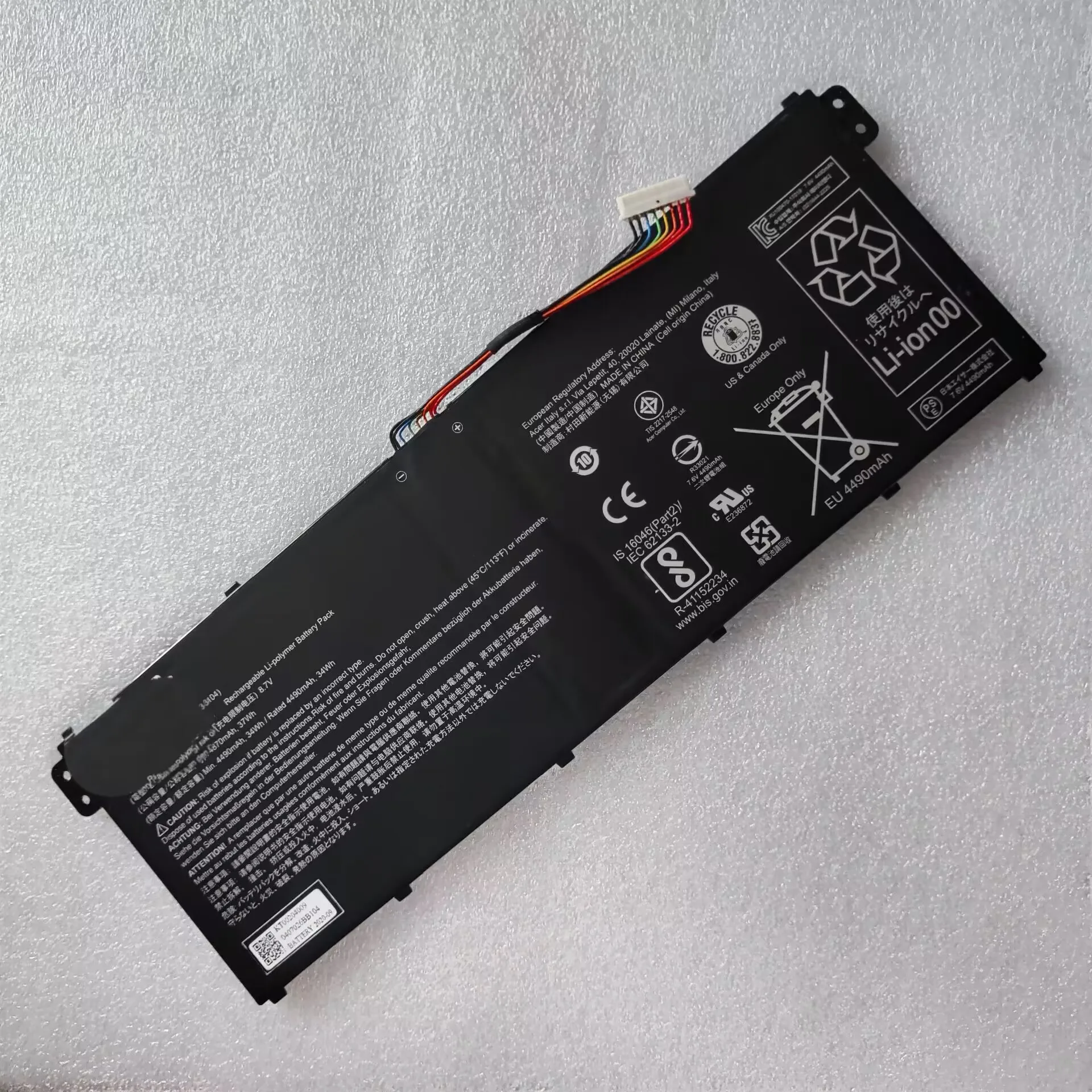 

Laptop Battery AP16K4J AP16K5J 7.7/37wh/4810mAh For Chromebook 11.6" Spin 11 R751T R751TN CP511 C5P3 N14N N16Q14 C6DQ