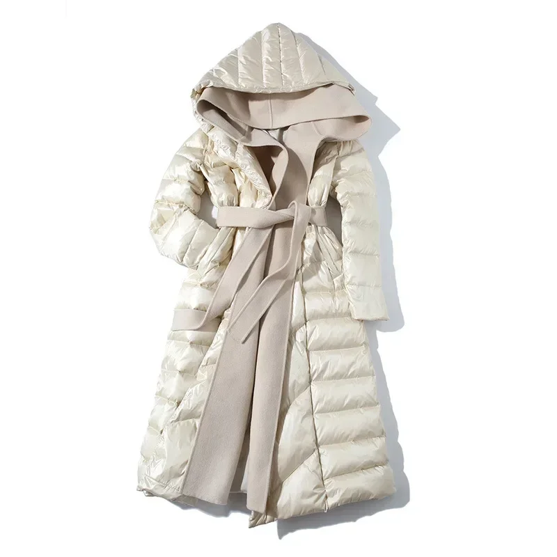 2024 New Winter Women High Quality Duck Down Jackets Coats Fashion Casual Long Ladies Coats