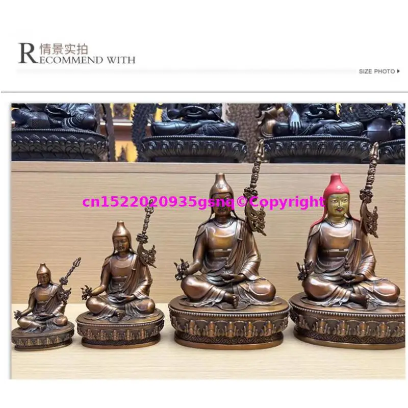 

Free ship 5A Exclusive God image SAMYE MONASTERY holy buddha RU WO Rinpoche copper statue temple Buddhist monk worship offering