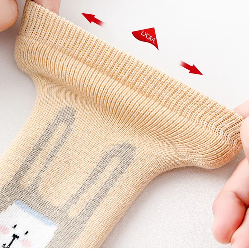 New Cartoon Cute Bunny Toddler Baby Newborn Socks Terry-Loop Fur Inside Long Stocking Kids Paying Socks