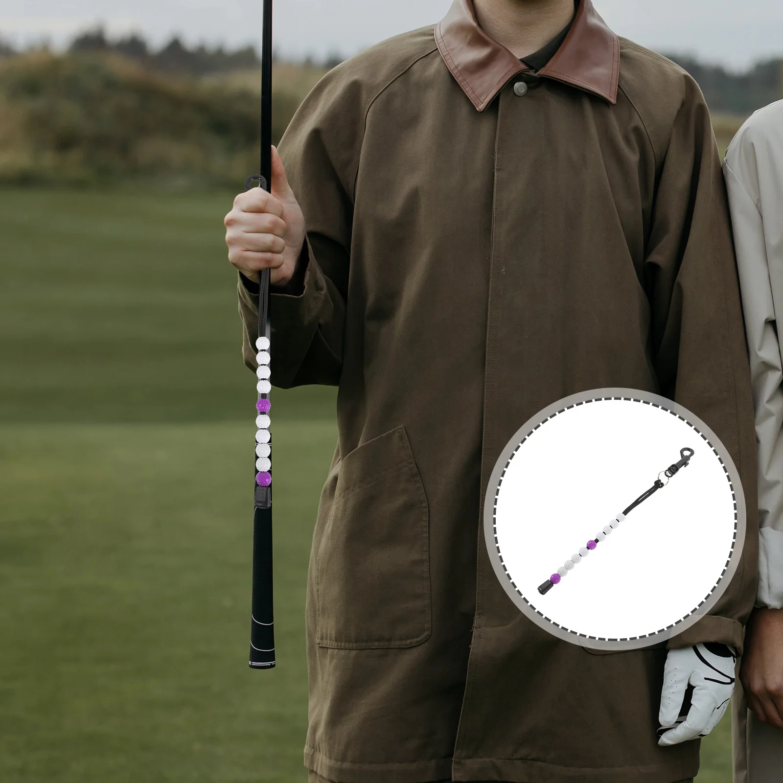 

Golf Score Counter Durable ABS Nylon Wrist Chain Scoring Beads Portable Golf Stroke Counter Practical Golfing Accessory